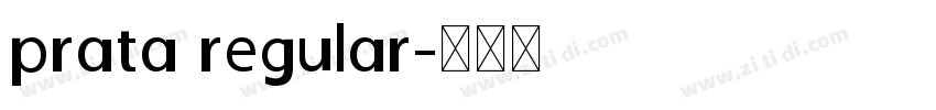 prata regular字体转换